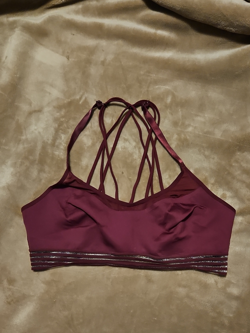 PINK Victoria's Secret Strappy Bralette in Burgundy